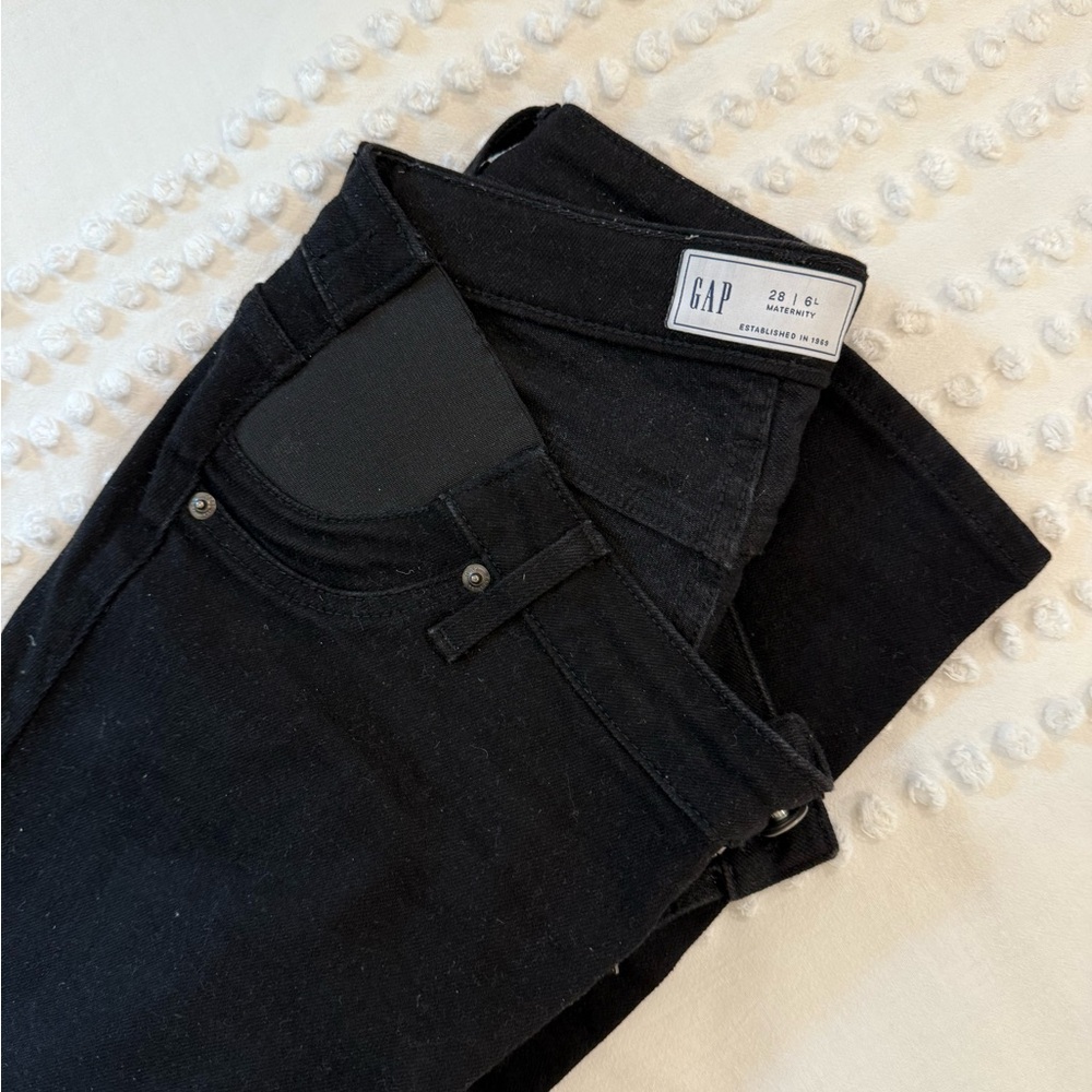GAP Black Denim Maternity Jeans